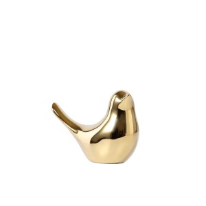 Figūrėlė Paukštelis keramikinis aukso sp. 6,7x9.2x4.2 cm HR-V022