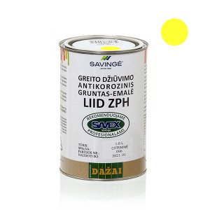 Gruntas-emalė LIID ZPH greito džiūvimo antikorozinis 1 L citrininės sp.