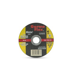 Diskas metalo pjovimo INOX T41 125x1,0x22,2 (10 vnt. metalinė dėžutė) GermaFlex