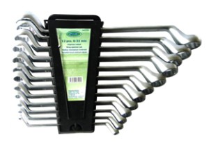 Raktai kilpiniai 12 vnt. 6-32 mm CR-V SATIN 1529.90.OX Savex