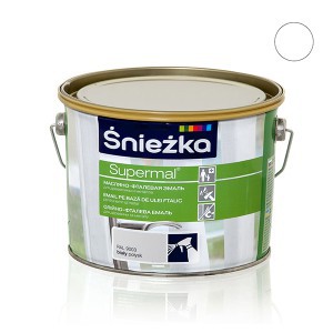 Emalė SUPERMAL balta  2,5 l F500 RAL9003 Sniežka (1)