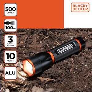 Žibintuvėlis LED 10W 500Lm D3,7x13,8 cm Black&Decker 871125223517