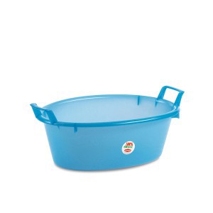 Vonelė plastikinė su rankenėlėmis 45 l D65xH25 cm mėlynos spalvos 31650 Italija