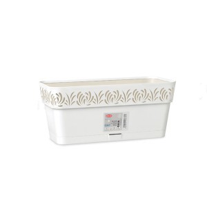 Vazonas OPERA GAIA lovelis su vand. rez. 2,75 L 30x13x12 cm balta sp. 88700 STEF