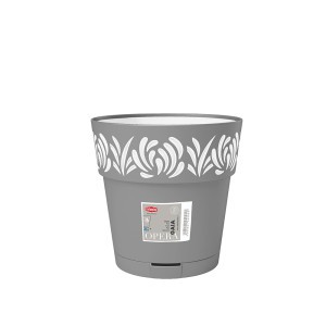 Vazonas OPERA GAIA su vand. rez.  7,5 L D25xH25 cm pilka sp. 88501 STEFANPLAST