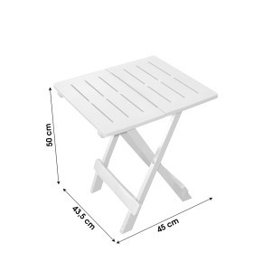 Staliukas laukui sulankstomas 50x43,5x45 cm baltos sp. Italija Sunnydays 224869