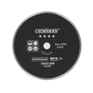 Diskas deimantinis pilnas 4 žvaigžd. 230 mm 0854030 Crownman (1)