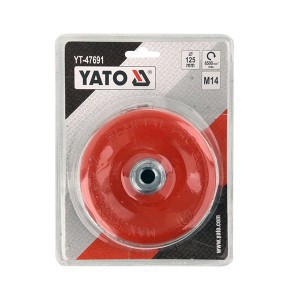 Šepetys šlifavimo puodo tipo suktos vielos 125 mm M14 YT-47691 YATO