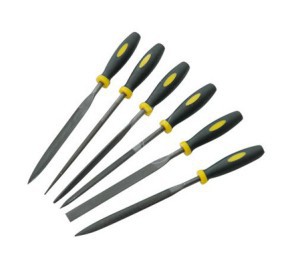 Dildės adatinės 6 vnt. 3x140 mm dvispalvės rankenos 0752006 Crownman (10)