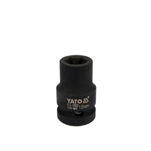 Galvutė šešiakampė smūginė 1/2" 12 mm YT-1002 YATO