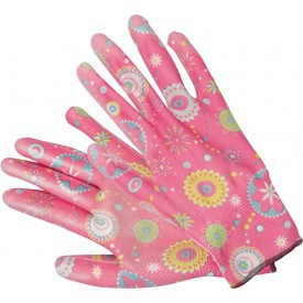 GARDEN POLYESTER GLOVES WITH PU PALM COA