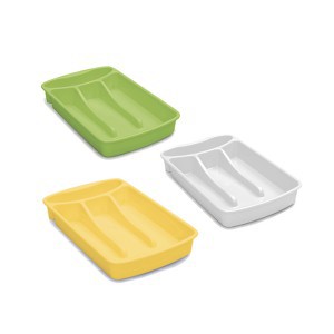 Stalo įrankių dėklas 18x31x4,5 cm plastikinis (mix) 47106 Italija STEFANPLAST