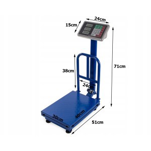 Svarstyklės elektroninės platforminės 100 kg LCD 17110