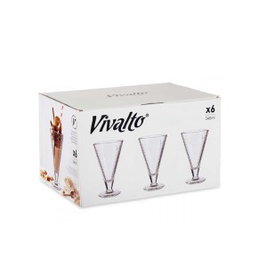 Indelis ledams/desertui 6vnt 340 ml stiklas Vivalto 78249