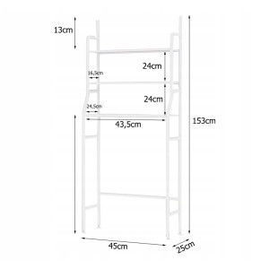 Lentyna virš klozeto pastatoma 153x45x25 cm balta sp. 27351