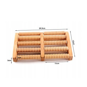 Masažuoklis pėdoms, medinis 26.5x12x3 cm 01647