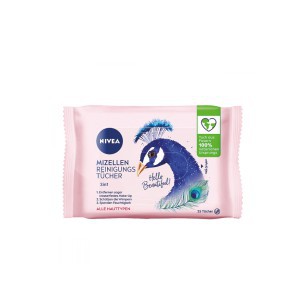 Servetėlės drėgnos veido ir akių makiažui valyti 25 vnt Nivea 1372