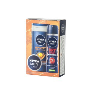 Vyrų kosmetikos rinkinys (antiperspirantas, dušo želė, kremas) Nivea 50887