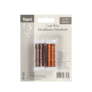 Vielutės metalinės rankdarbiams (mix) 2 vnt x 10 m 0,33 mm Kapel 103346