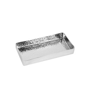 Padėklas metalinis sidabro sp. 20x20x4 cm SAVEX