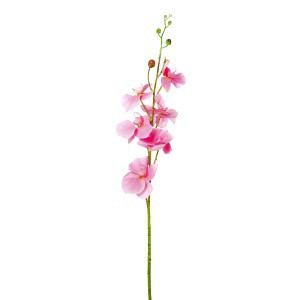 Dekoratyvinė gėlė Orchidėja balta/rožinė (12) h 90 cm SAVEX