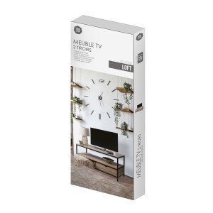 TV staliukas 57x120x39 cm juodas, medis Urban Living 151044