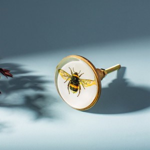 Rankenėlė baldams metalinė D4,5 cm su bitės atvaizdu Bee Sass & Belle 110120