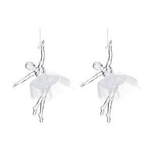 Dekoracija Balerina 2 vnt.  plastik. 15x11x3 cm 146116 KLD