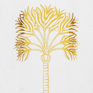 Vaza stiklinė Palmė D8,5xH21,5 cm  Atmosphera 198202A