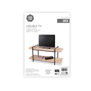 TV staliukas 55x120x43 cm juodas, medis Urban Living 151219