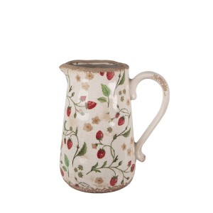 Ąsotis dekoratyvinis keramikinis Žemuogės 21x15x23 cm Clayre