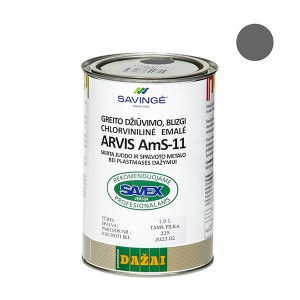 Emalė ARVIS AmS-11 tamsiai pilka sp. 1 L metalui greito džiūvimo stb (6)