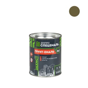 Gruntas-emalė antikorozinis 3 viename 0.9 kg chaki DNIPRO Ukraina (6)