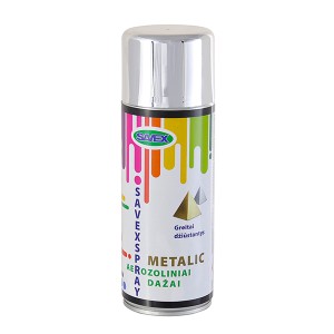 Dažai aerozoliniai metalo efektas SAVEXSPRAY chromo spalvos 400 ml (12)