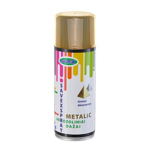 Dažai aerozoliniai metalo efektas SAVEXSPRAY aukso spalvos 400 ml (12)