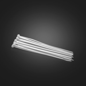 Dirželiai laidams 2,5x150 mm 100 vnt. balti 1790062W Crownman (125)