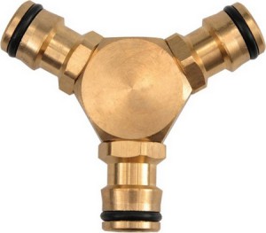 1/2'' BRASS THREE WAY TAP ADAPTOR