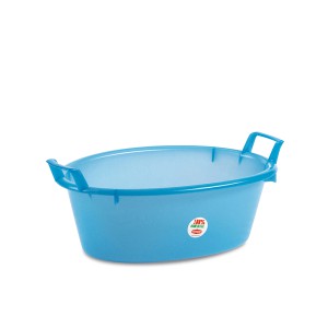 Vonelė plastikinė su rankenėlėmis 45 l D65xH25 cm mėlynos spalvos 31650 Italija