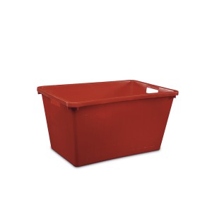 Dėžė/vonelė plastikinė su rankenomis 65 l 65x42x35 cm raudona 60800 Stefanplast