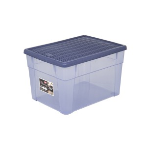 Dėžė su dangčiu plastikinė mėlyna Elegance 39x29x24 cm 30860 Italija STEFANPLAST