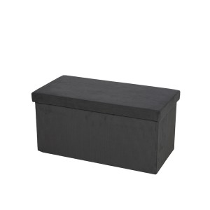 Dėžė-pufas 76x37.5x37.5 cm sulankstoma, pilka VELOURS COTELE 53511 Urban Living