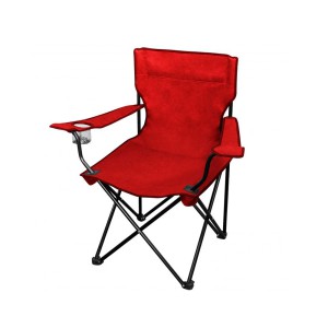 Kėdė turistinė sulankstoma raudona 50x50x80 cm LEZ7174