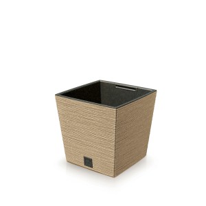 Vazonas FURU SQUARE LOW ECO WOOD su įdėklu 10/7,5 L 240x240x235 mm natūrali sp.