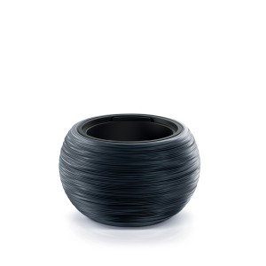 Vazonas FURU BOWL su įdėklu 18/8 L D378xH230 mm antracito sp. Prosperplast