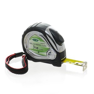 Ruletė 3 m*16 mm chromuota gumuota C25-C Savex