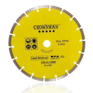 Diskas deimantinis segmentinis 5 žvaigžd. 230 mm 0854630 Crownman (1)