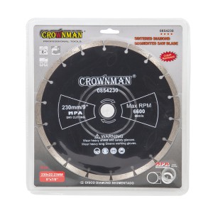Diskas deimantinis segmentinis 4 žvaigžd. 230 mm 0854230 Crownman (1)