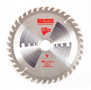 Diskas medžio pjovimo 230*25 mm 40 dantų ZUBR YM600 HR