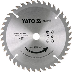 Diskas medžio pjovimo 170*40T*16 mm YT-60583 YATO