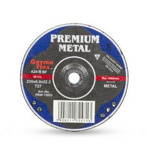Diskas metalo šlifavimo išgaubtas T27 230x6,0x22,2 GermaFlex (10)